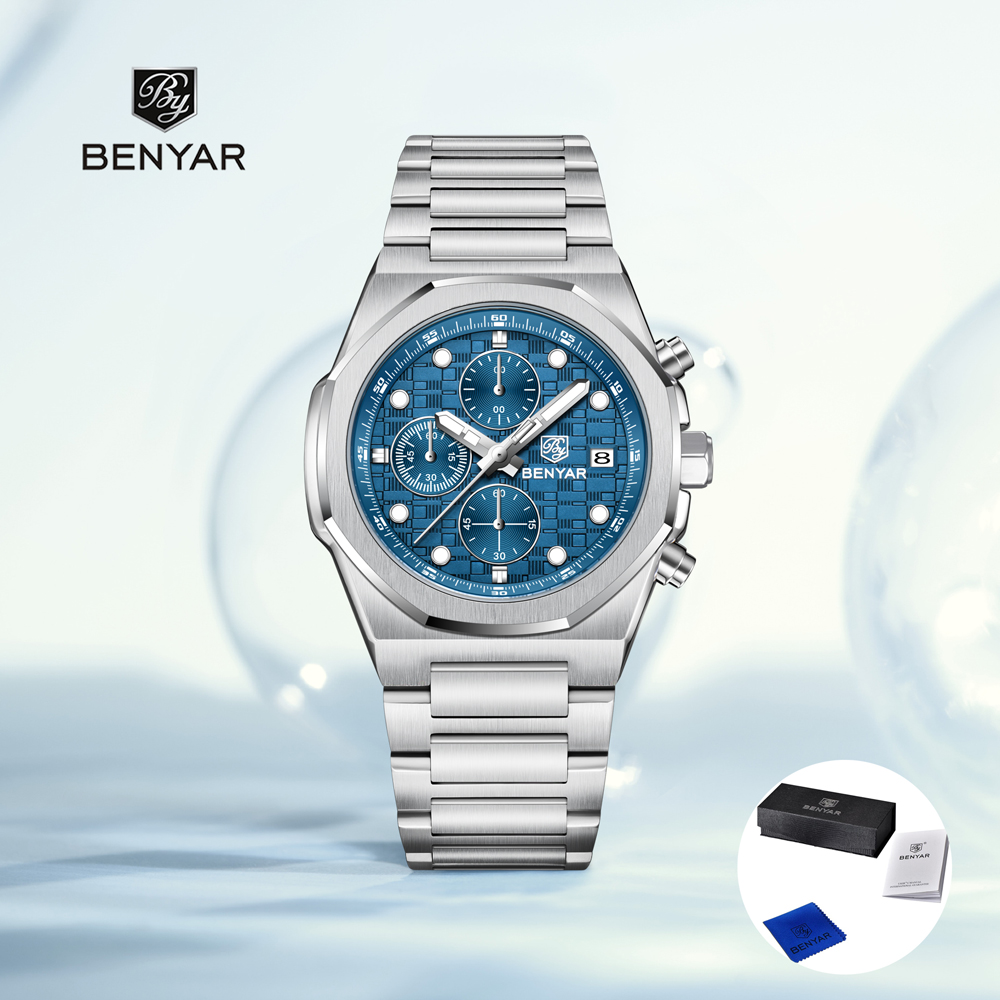 Accessories With Watch - 2025 جديد BENYAR ساعات رجالية فاخرة