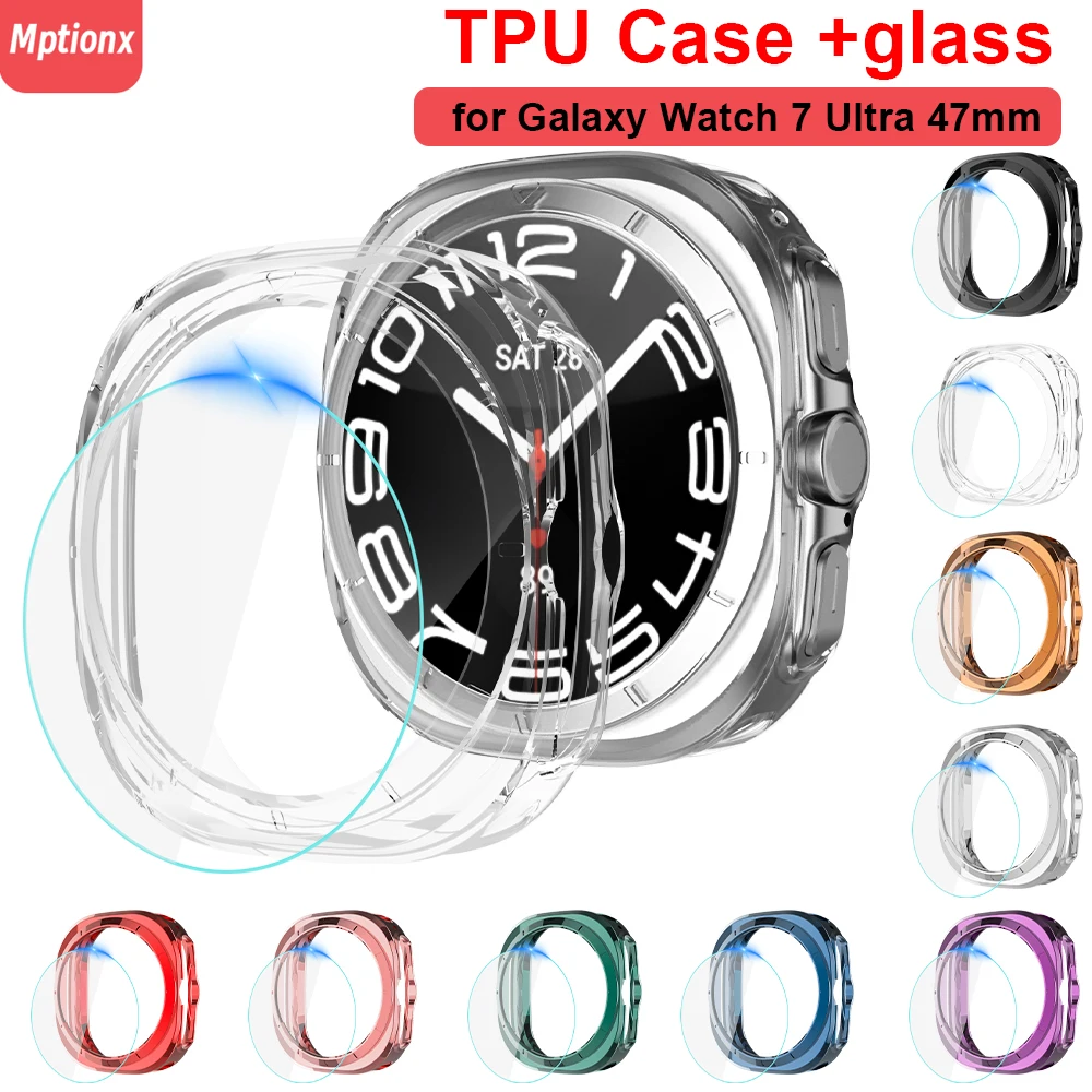 Watch Case Bumper - غطاء زجاجي + غطاء لساعة سامسونج