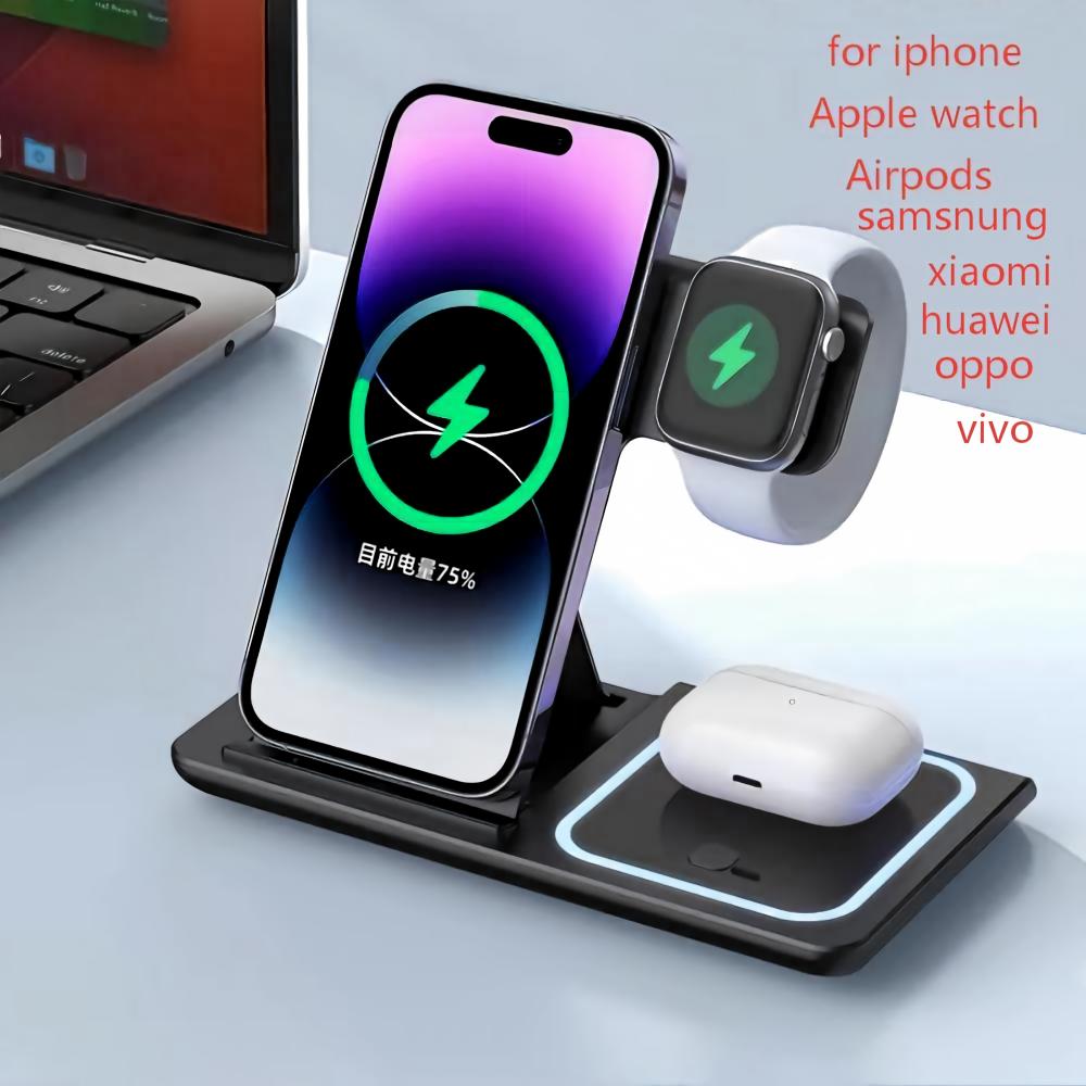 Smartwatch Ac - حامل شحن لاسلكي 3 في 1