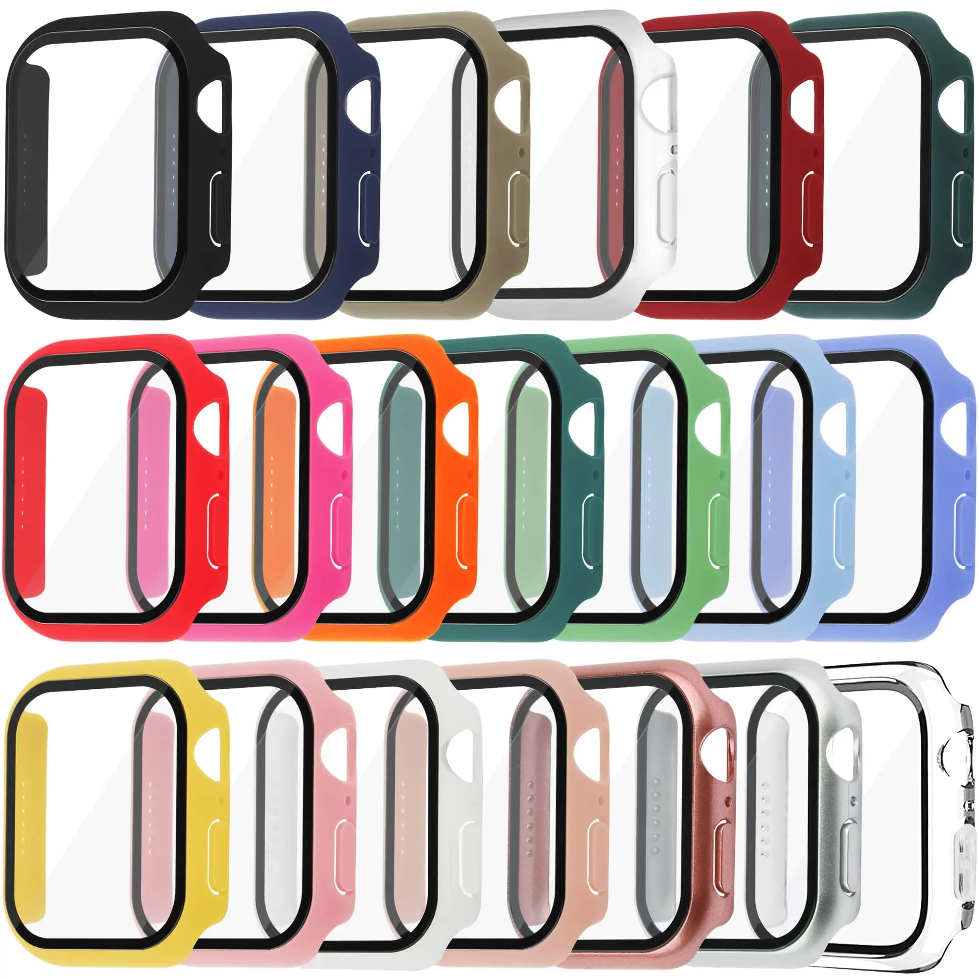 Apple Smartwatch Accessories - الزجاج المقسى + غطاء لساعة أبل