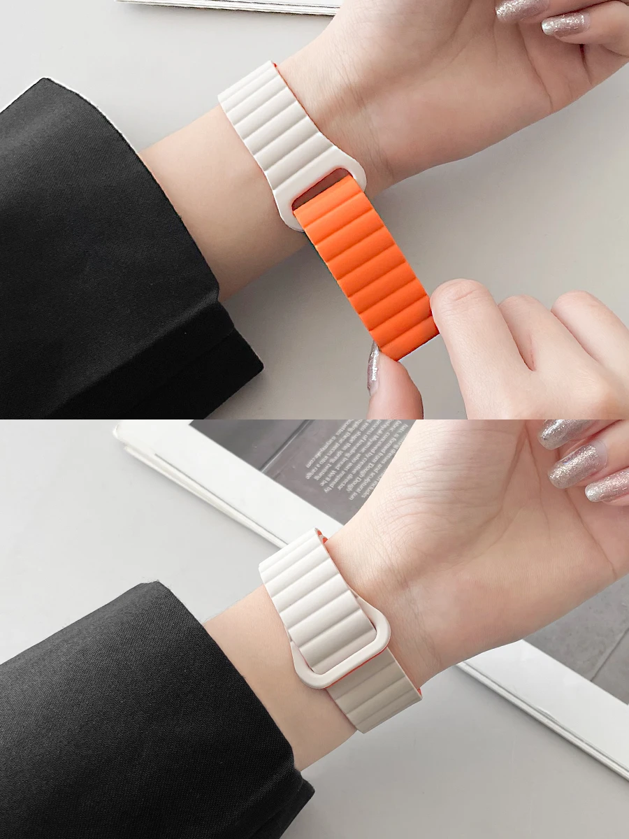 Huawei Smartwatch Accessories - حلقة سيليكون مغناطيسية لساعة Huawei Watch