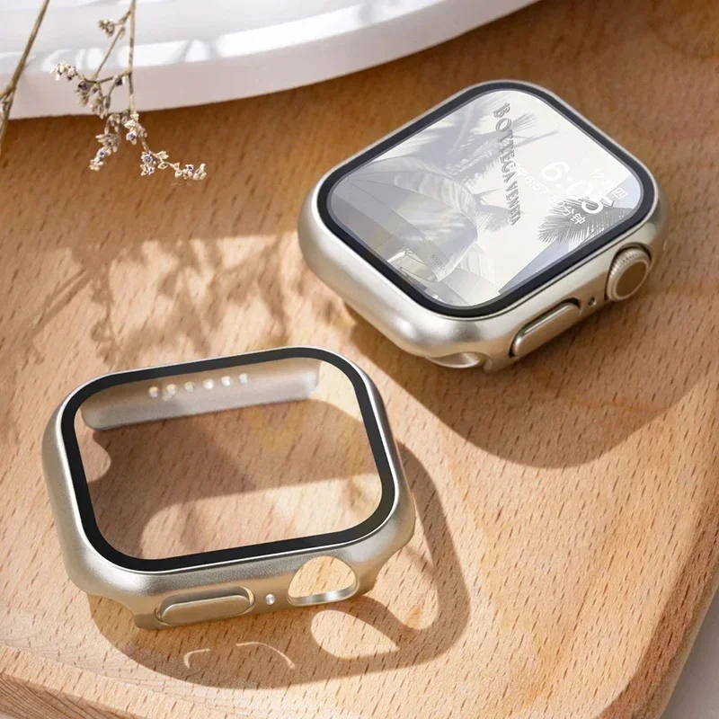 Apple Smartwatch Accessories - الزجاج المقسى + غطاء لساعة أبل