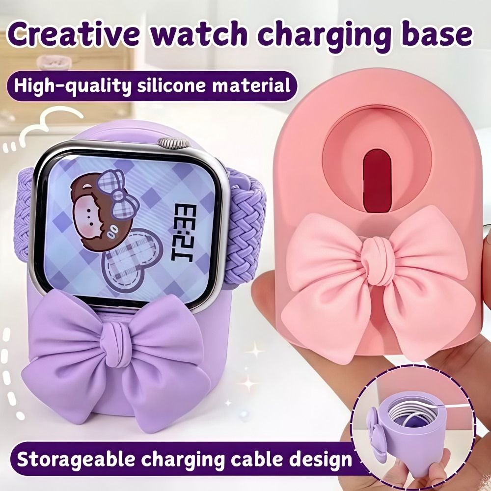 حامل شاحن ساعة ذكية بفيونكة مض - مراجعة Smartwatch Ac وسعره