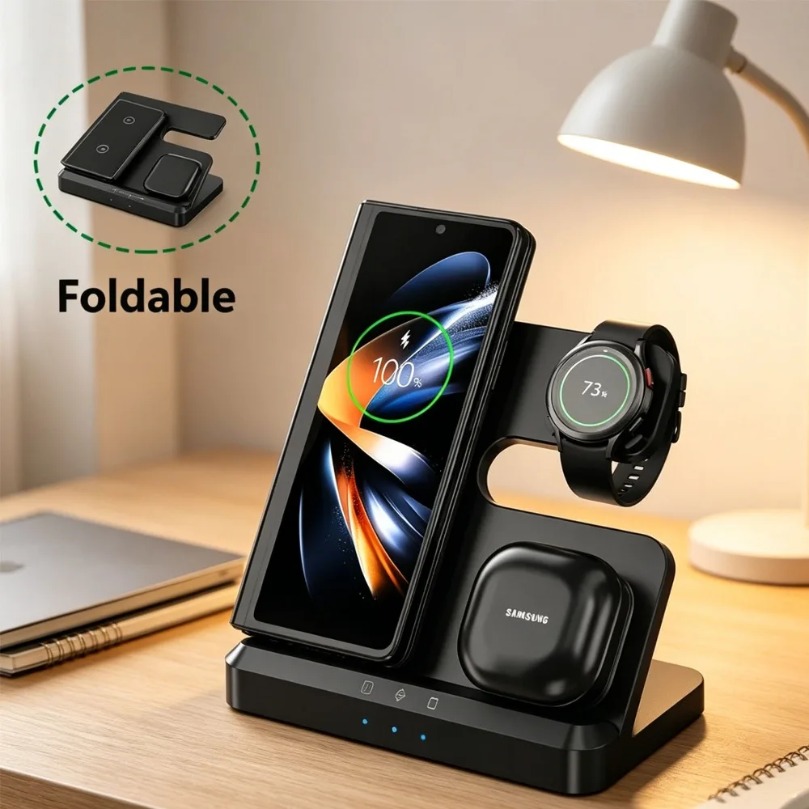 شاحن لاسلكي سريع 3 في 1 لسامسو - مراجعة Smartwatch Ac وسعره