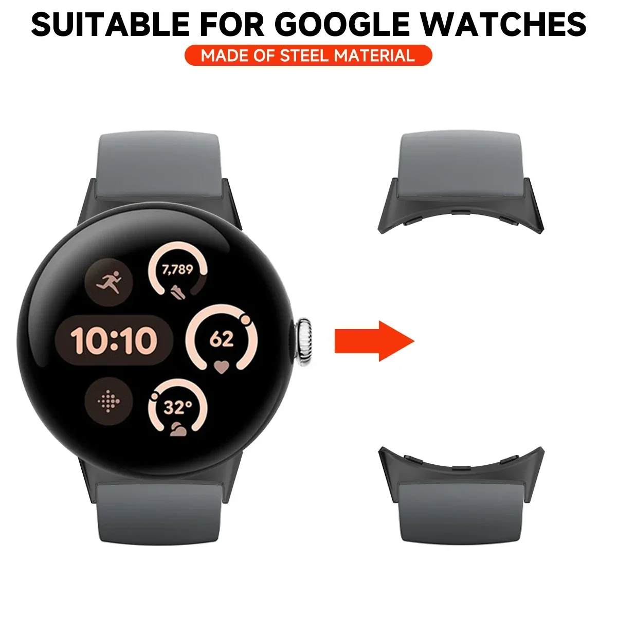2 قطعة حزام ساعة اليد موصل محو - مراجعة Smartwatch Watch Accessories وسعره