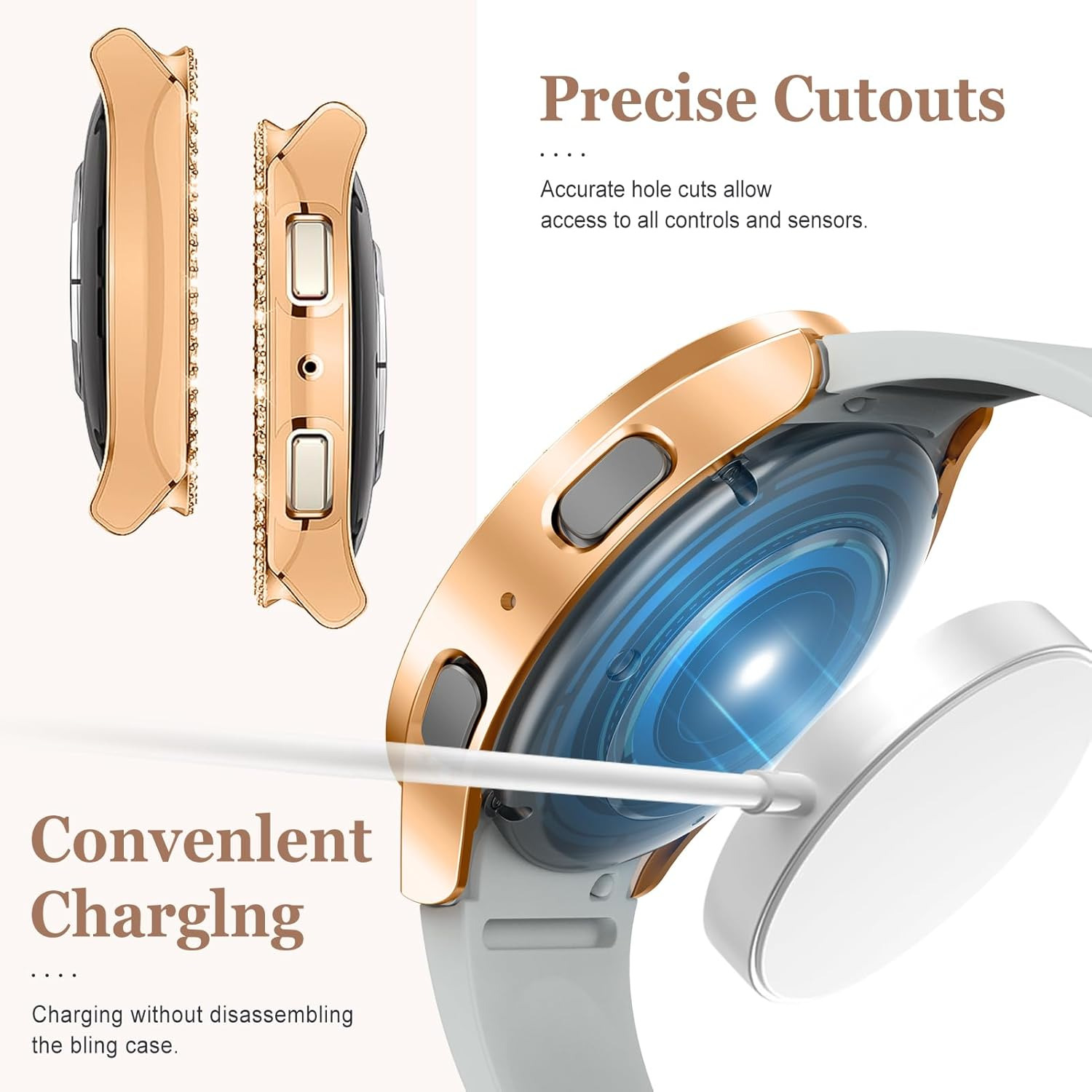 حافظة ساعة براقة لساعة سامسونج - مراجعة Accessories For Galaxy Watch 5 وسعره