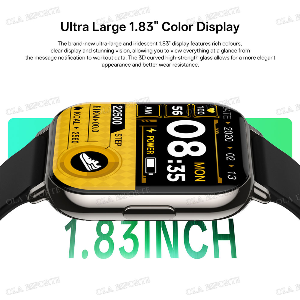 ساعة ذكية جديدة 1.83 بوصة مقاو - مراجعة Smartwatch Instagram وسعره