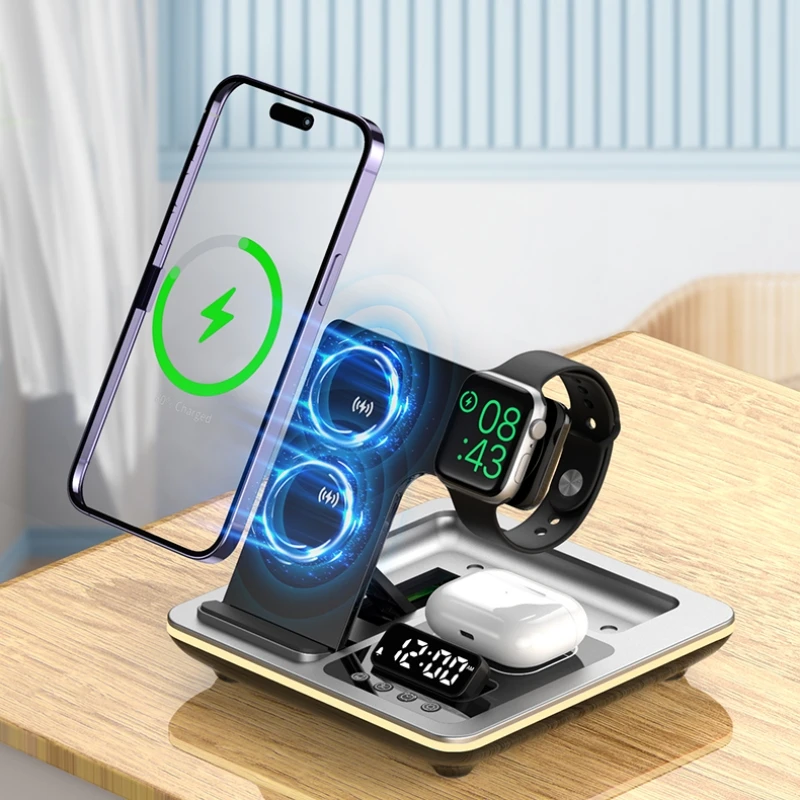 محطة شحن لاسلكية 5 في 1 مع إضا - مراجعة Smartwatch Ac وسعره