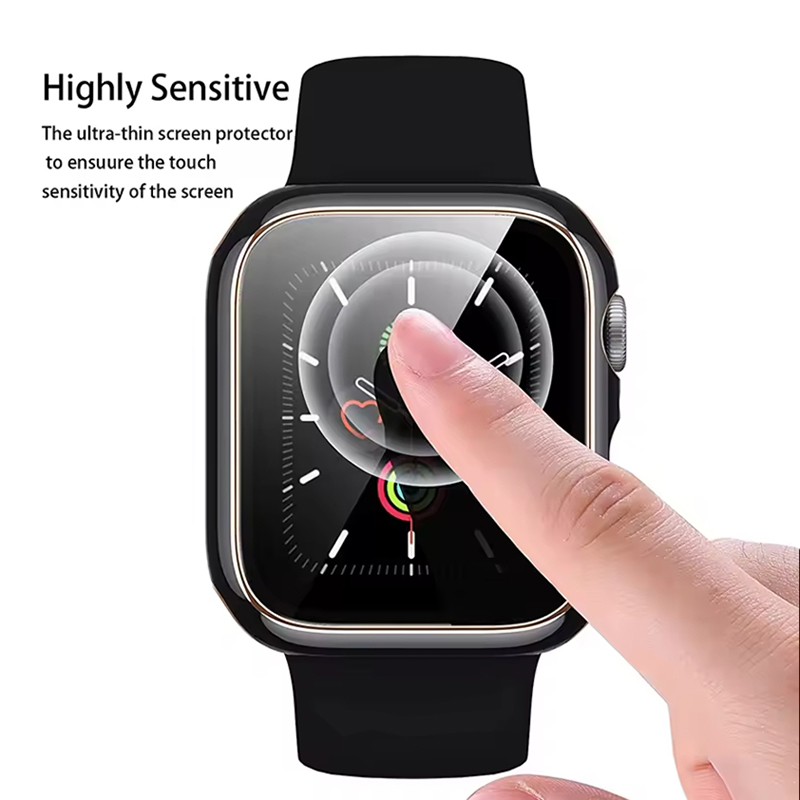 زجاج مقوى + غطاء لساعة أبل 11  - مراجعة Watch Case Bumper وسعره