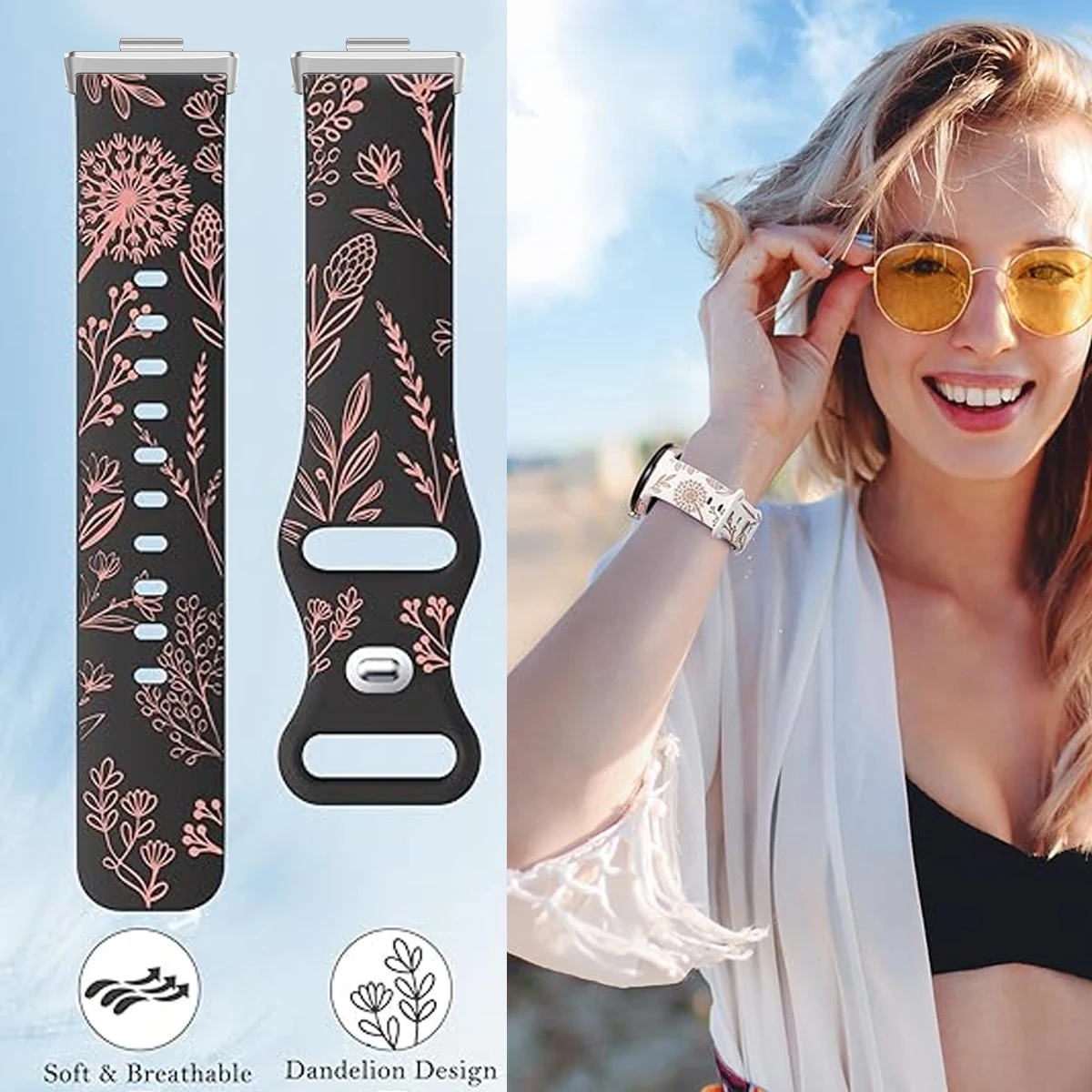 يطبع تصميم الفرقة لهواوي ساعة  - مراجعة Accessories With Watch وسعره