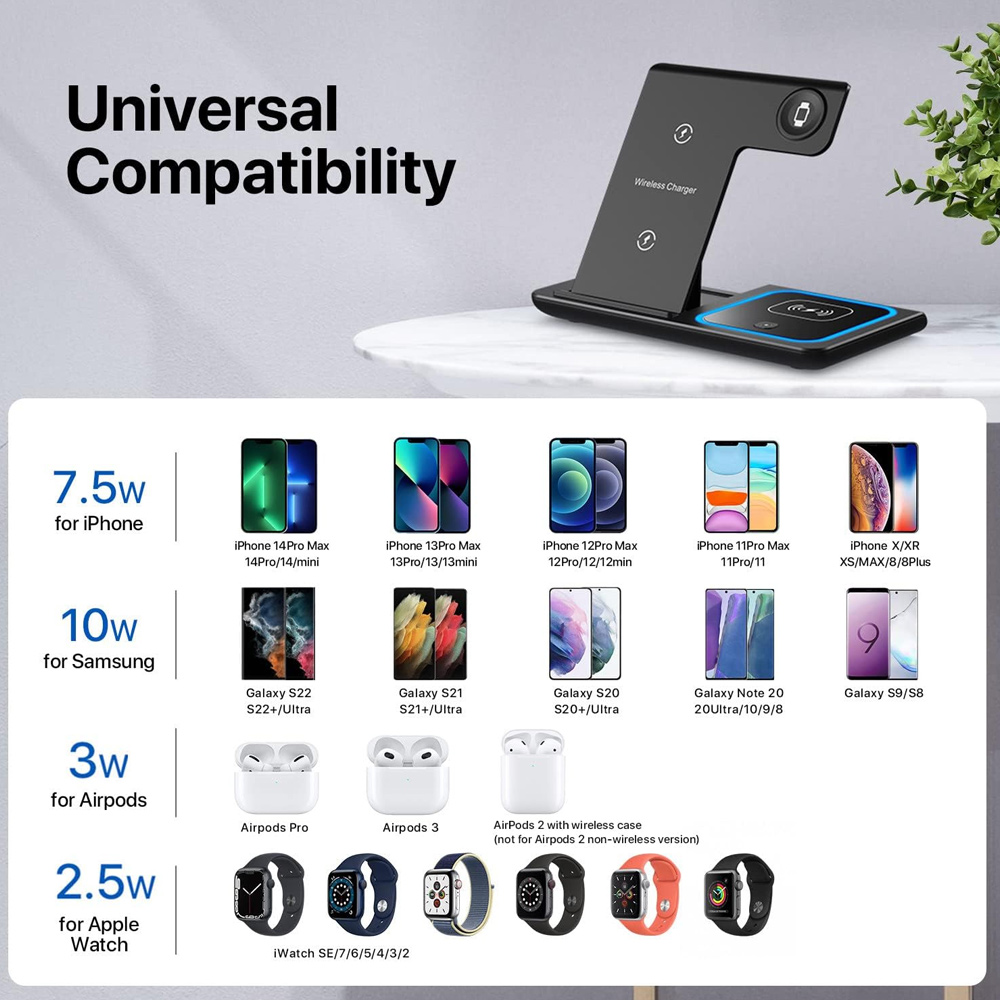 حامل شحن لاسلكي 3 في 1 قابل لل - مراجعة Smartwatch Ac وسعره