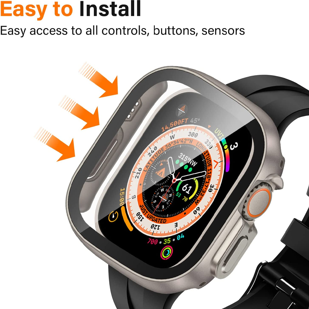 زجاج + حافظة لساعة أبل الترا 2 - مراجعة Watch Case Bumper وسعره