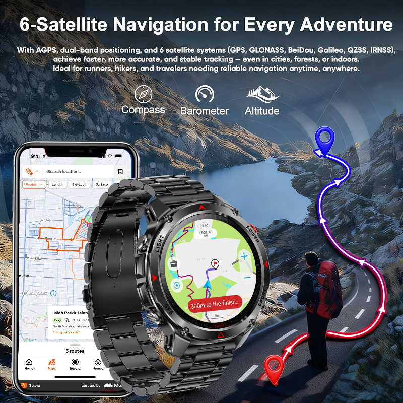 T-Rex 3 Pro العسكرية الصف AGPS - مراجعة Android Smartwatch Accessories وسعره