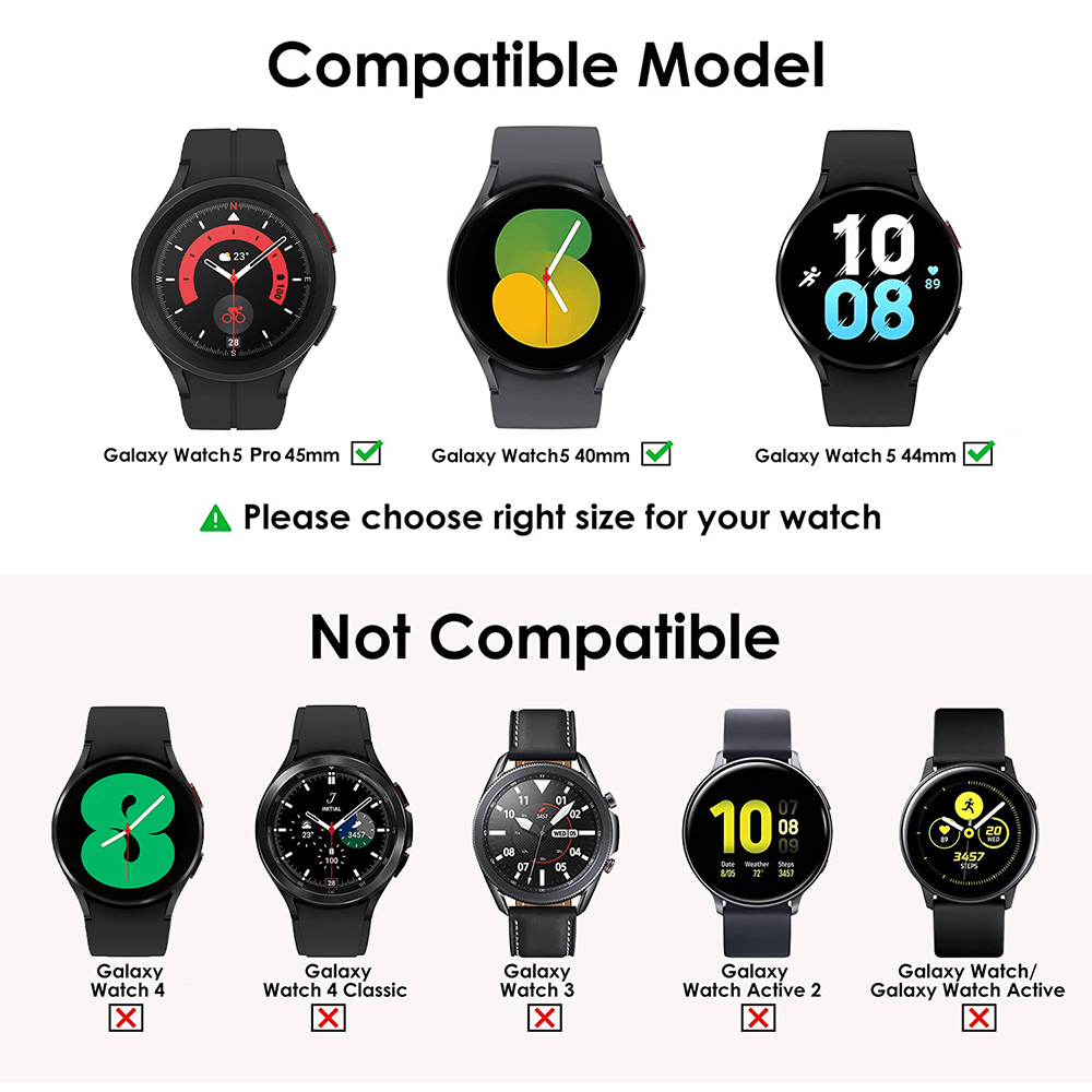 غطاء + الزجاج المقسى لسامسونج  - مراجعة Accessories For Galaxy Watch 5 وسعره