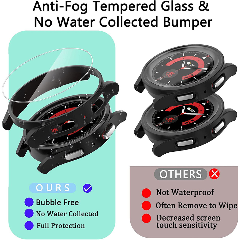 غطاء + الزجاج المقسى لسامسونج  - مراجعة Accessories For Galaxy Watch 5 وسعره