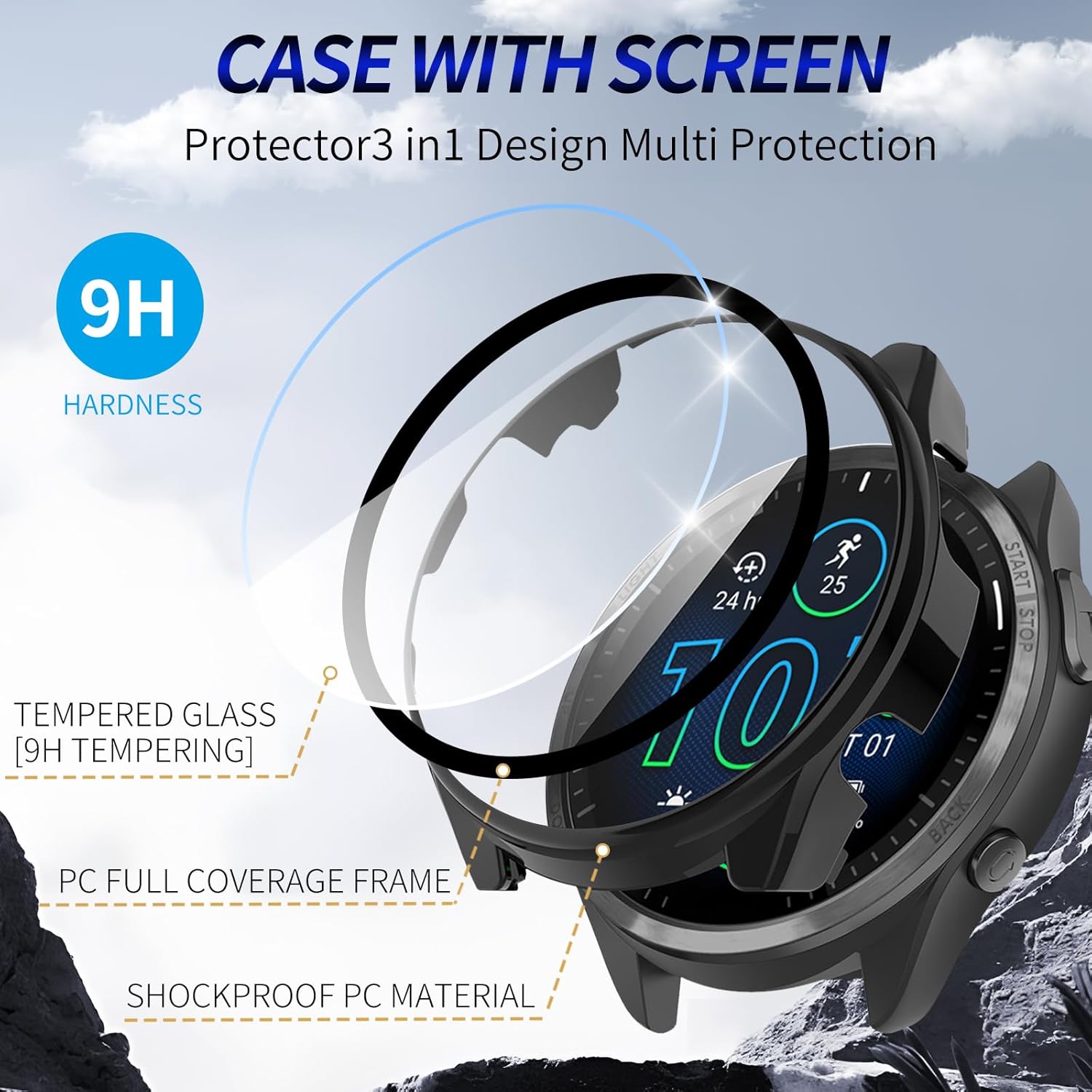 واقي شاشة من الزجاج المقوى عال - مراجعة Watch Case Bumper وسعره