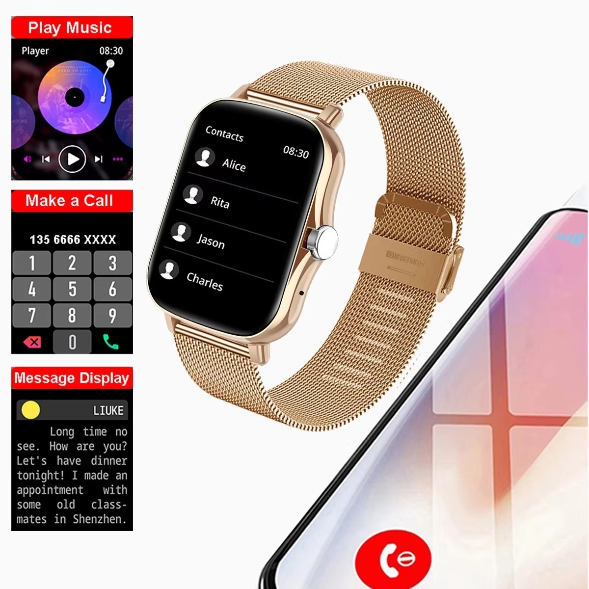 ساعة ذكية متعددة الوظائف جديدة - مراجعة Smartwatch Instagram وسعره
