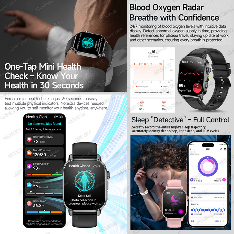 GUHUAVMI 2026 ساعة ذكية جديدة  - مراجعة Android Smartwatch Accessories وسعره