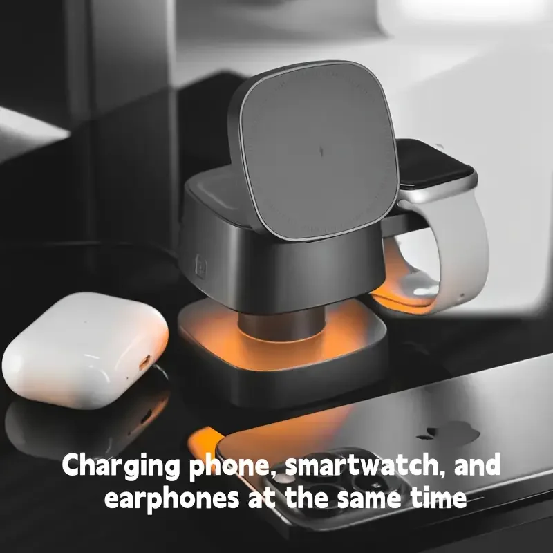 شاحن لاسلكي مغناطيسي 3 في 1 له - مراجعة Smartwatch Ac وسعره