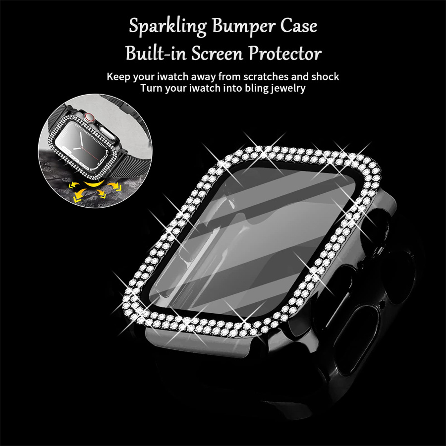 غطاء الماس لساعة أبل 45 مللي م - مراجعة Apple Smartwatch Accessories وسعره