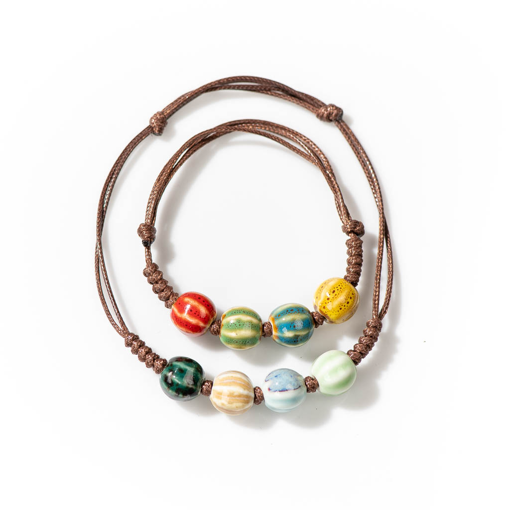 اليدوية السيراميك ريترو ستايل  - مراجعة Ceramic Link Bracelet وسعره