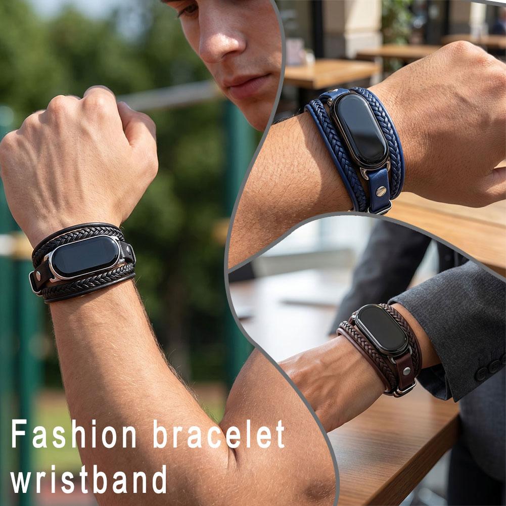 حزام ساعة من الجلد المضفر المز - مراجعة Xiaomi Smartwatch Accessories وسعره