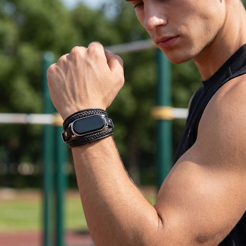 حزام ساعة من الجلد المضفر المز - مراجعة Xiaomi Smartwatch Accessories وسعره